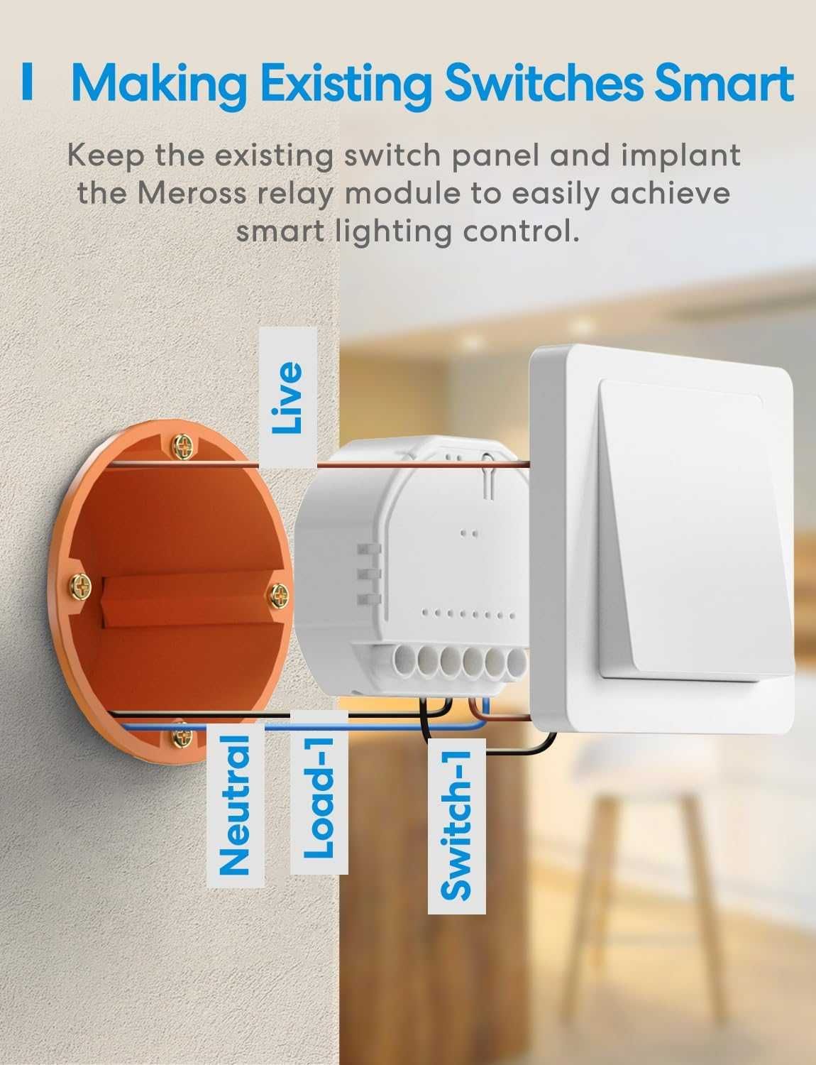 Meross WiFi Releu Comutator WLAN