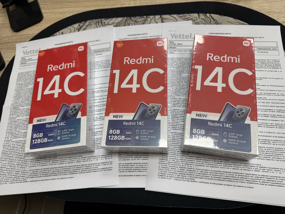 Xiaomi Redmi 14C 4+4/128gb - чисто нови с 3 год. гаранция от Yettel