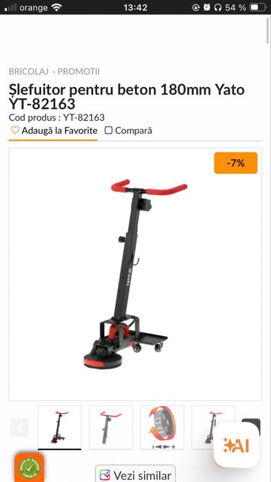 Masina /aparat de slefuit beton