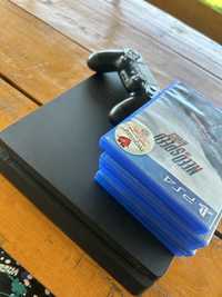 Ps4 slim 1 tb + un controler + jocuri