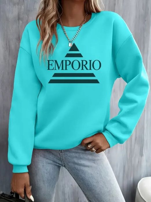 Bluze dama Emporio, bumbac vatuit, sezonul rece/Italia