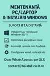 Mentenanță PC/Laptop & Instalări Windows – Suport IT la distanță