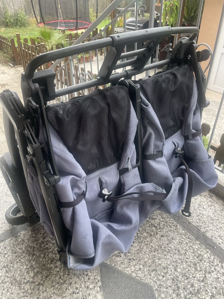 Количка за близнаци Peg Perego Book for two и кошчета  Porte enfant