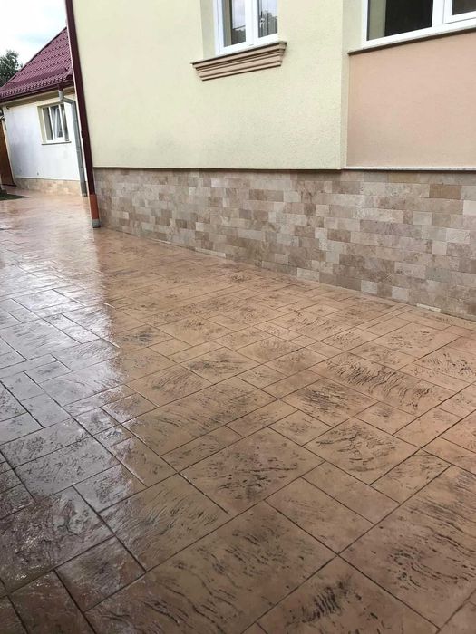Beton amprentat, amenajari beton amprentat, decorare,