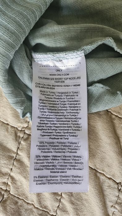 Tricou femei verde pastel marca only ONLEMMA S/S SHORT TOP NOOS JRS