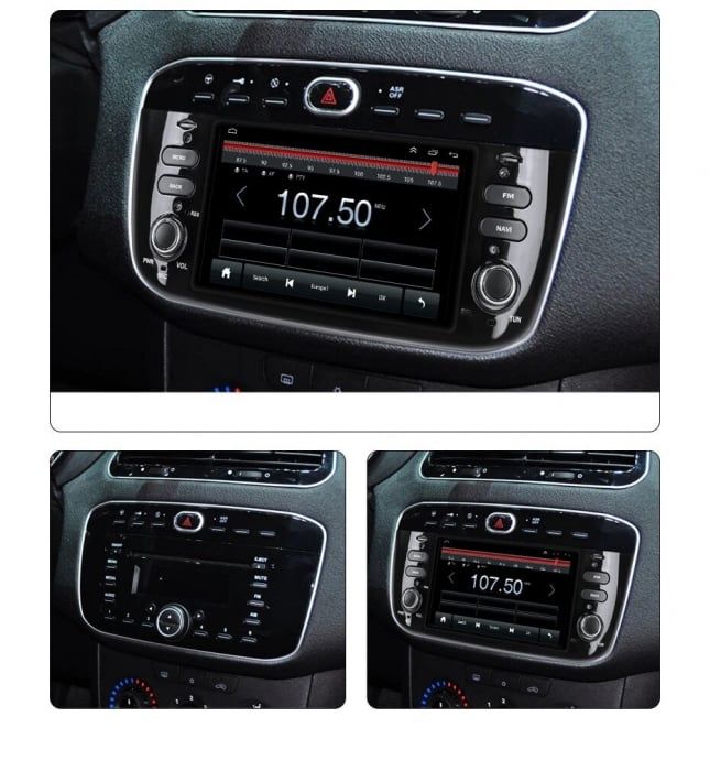 Navigatie Android Fiat Linea Carplay Android Auto + Camera Marsarier