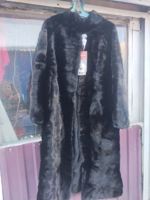 Норковая шуба черный бриллиант