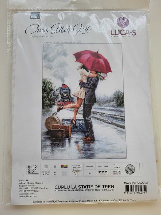 Set de brodat în cruciuliță Luca-S