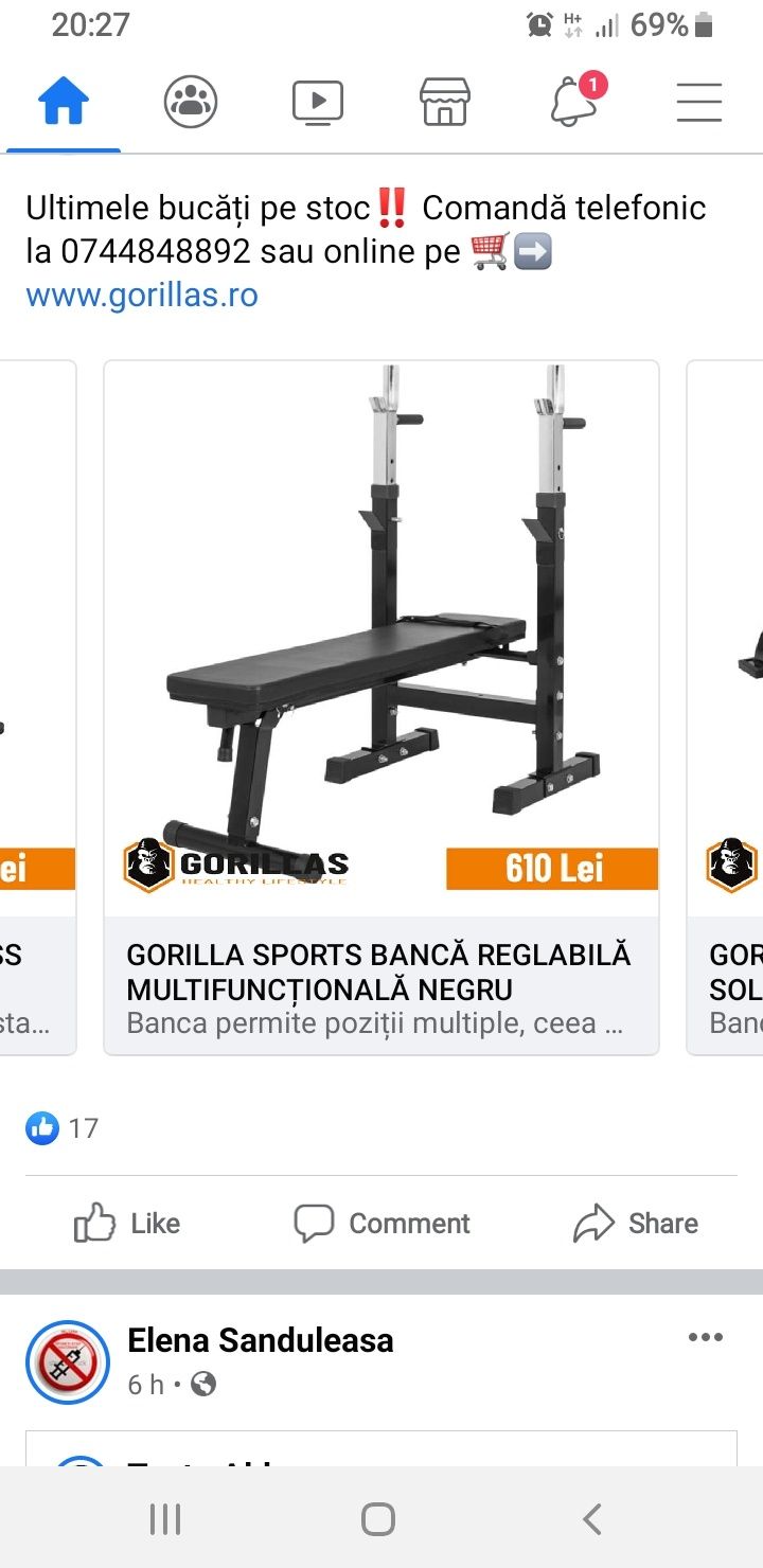 Banca de piept fitness profesionala