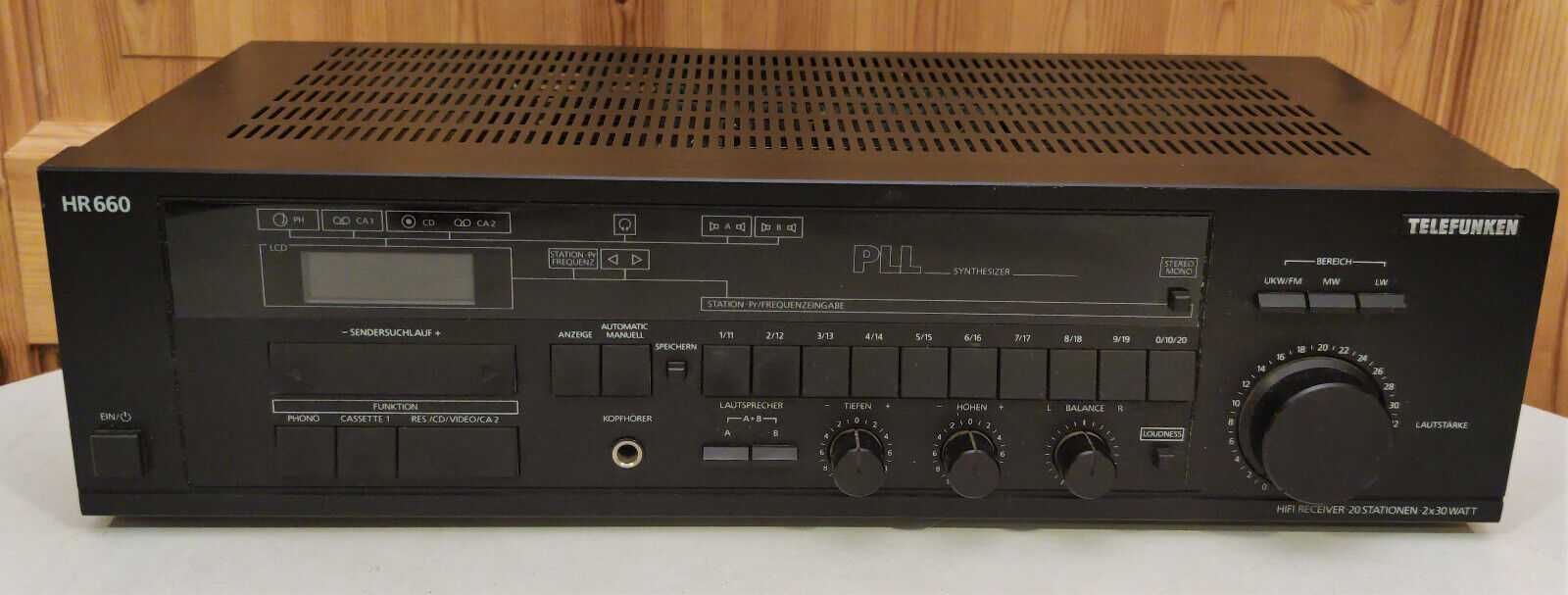 Ретро Усилвател (за ремонт) Telefunken HR660 Receiver FM/MW/LW Vintage
