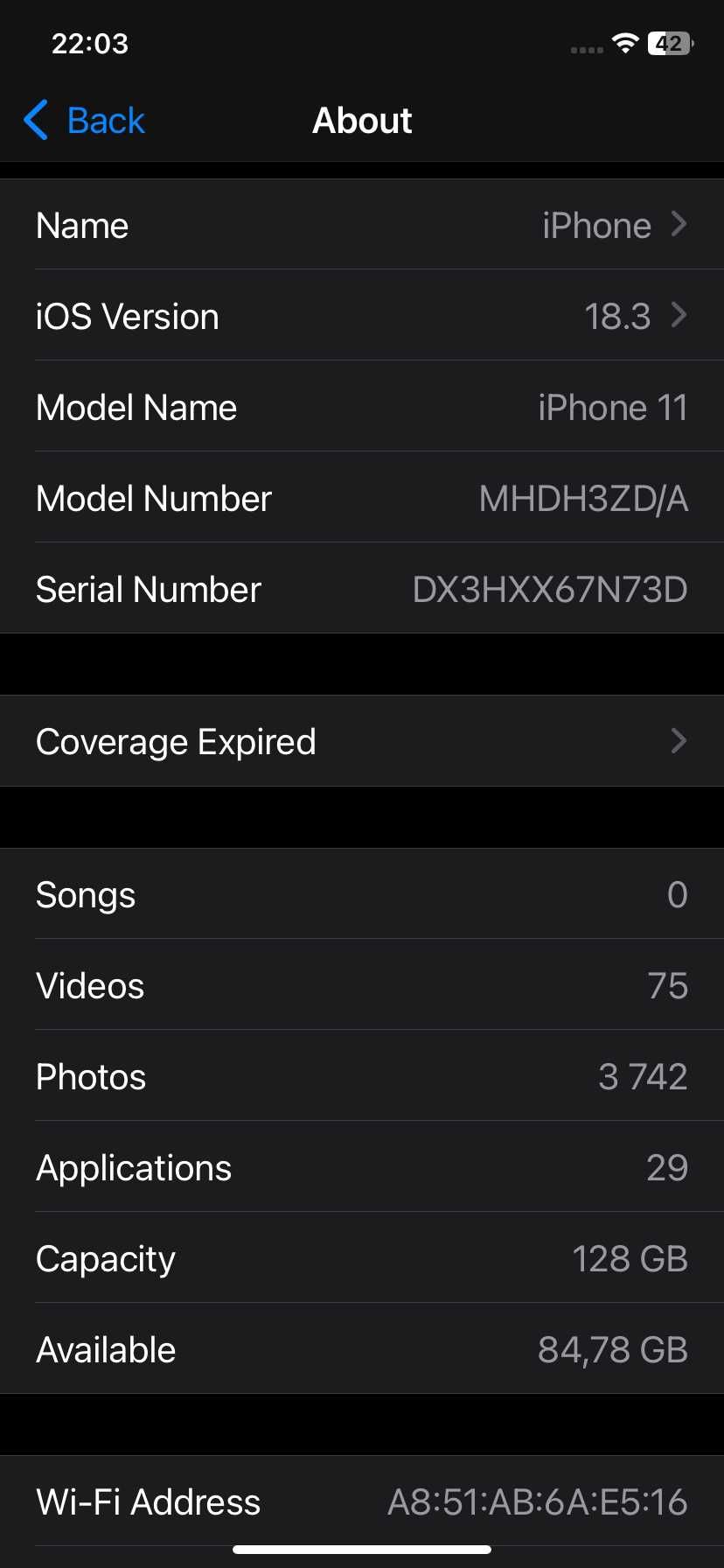 Iphone 11 128 GB