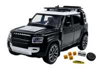 Masina SUV Land Rover Defender cu accesorii,Sunete si lumini16cm,Negru