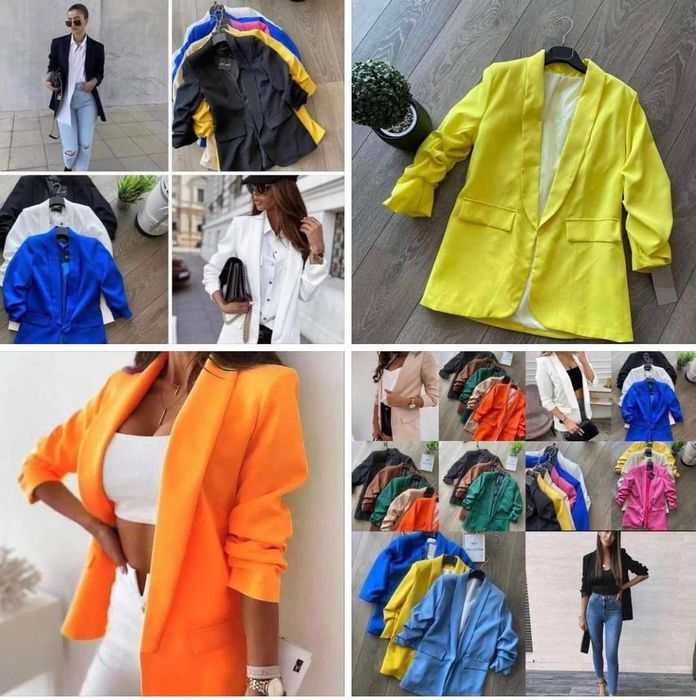 Дамски цветни пролетни сака