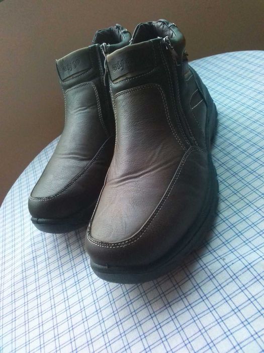 Мъжки кожени зимни обувки