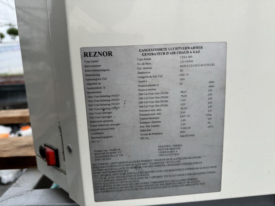 Aeroterma REZNOR pe gaz/ ventiloconvector 80 kw