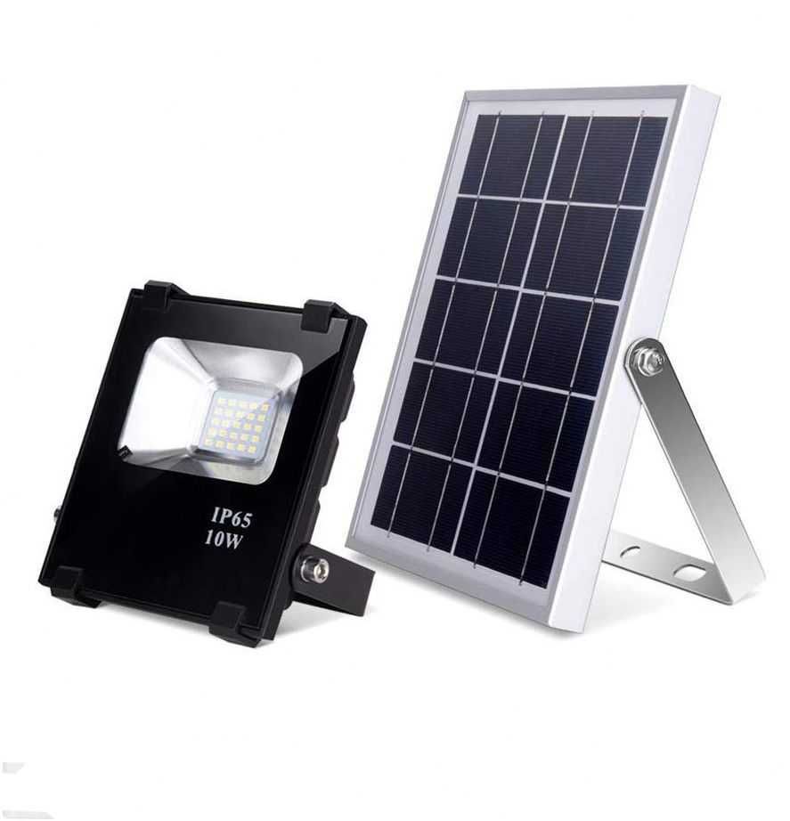 Proiector LED cu panou solar - 10W