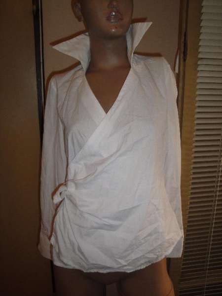 Нова елегантна маркова бяла дамска риза Diana Lirot, тип "Прегърни ме"