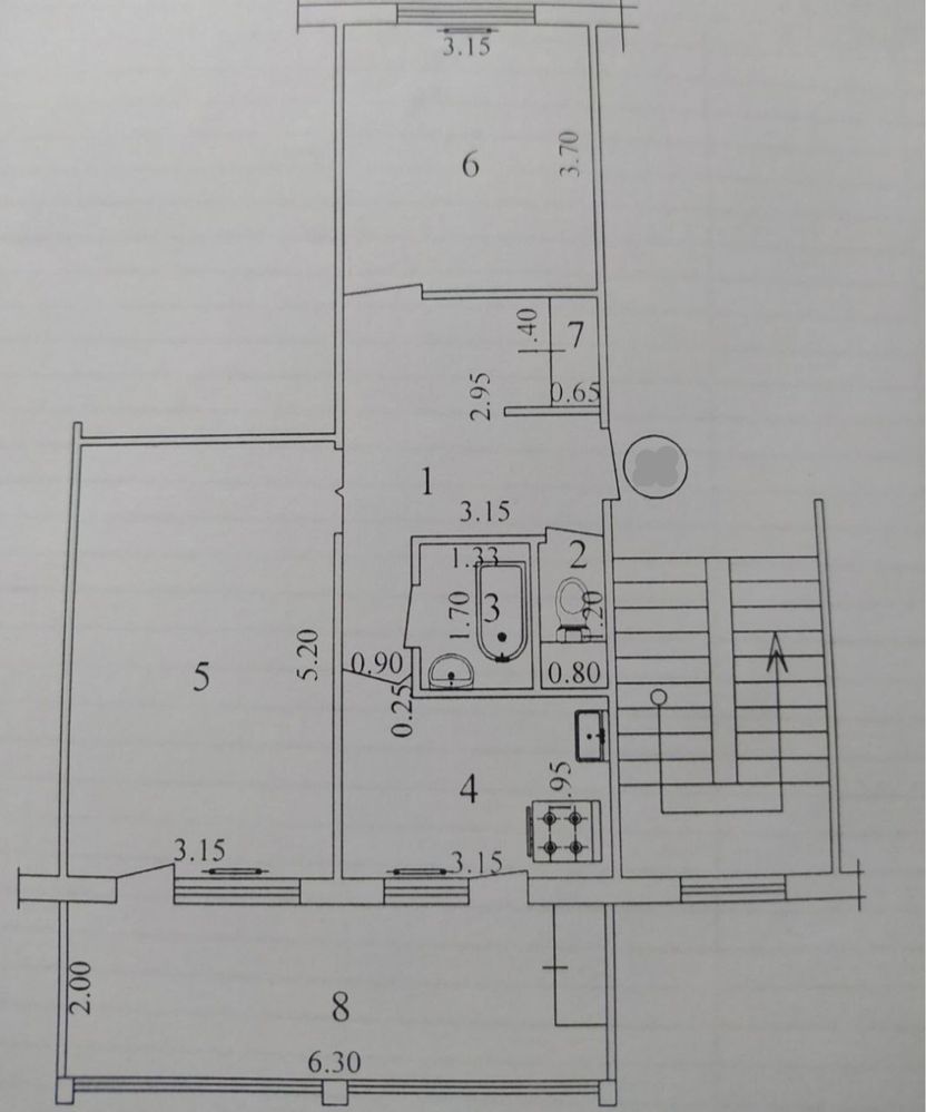 Срочно. Продажа 2/1/4. Массив Феруза. Балкон 2х6м