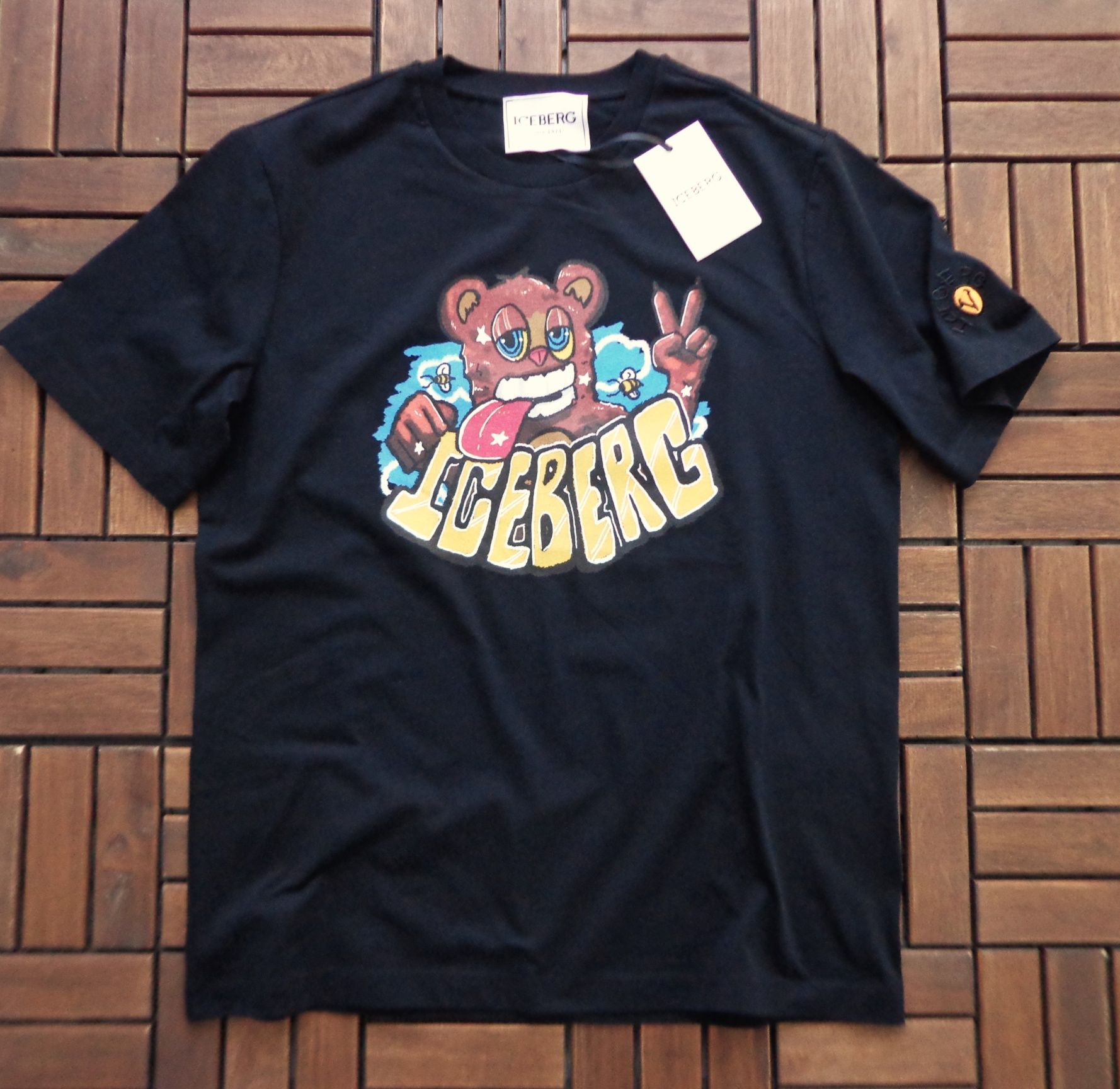 Мъжка тениска Iceberg T-shirt with Bear Print And Vxmee Logo