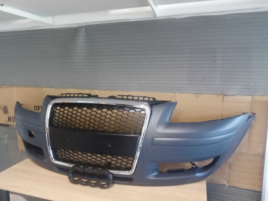 Pachet bara fata cu grile Audi A3 8P + Sportback 05-08 fagure/crom