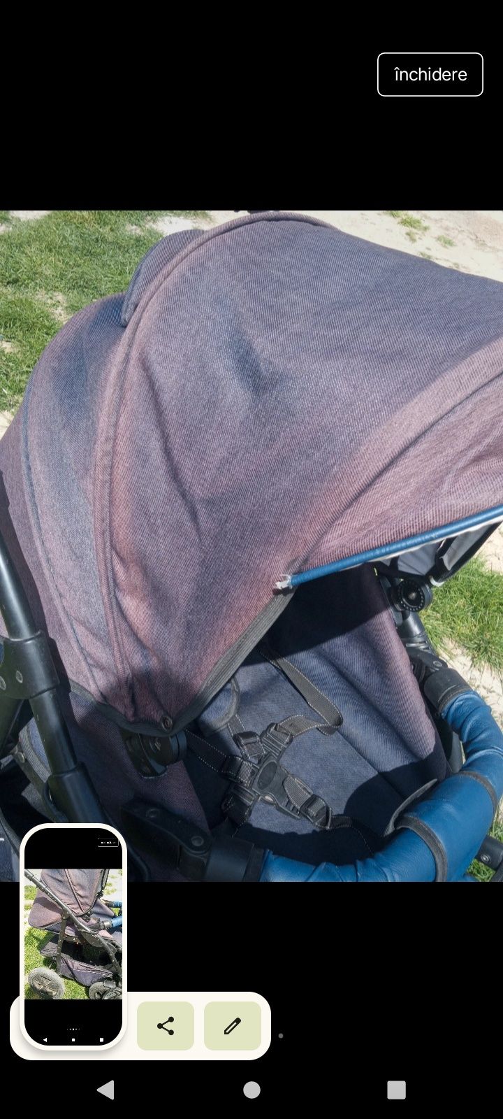 Căruț copii și scoica auto