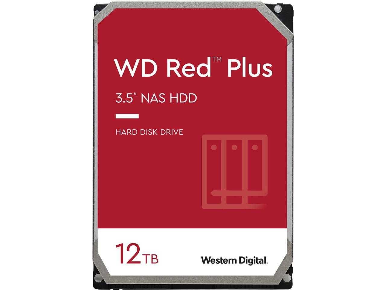 WD Red Plus 10Tb NAS 7200 RPM CMR 256MB. Количество! Новые! Из США!