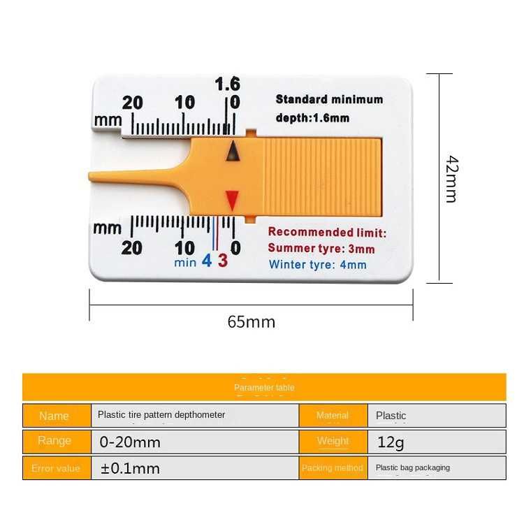 Дълбокомер за измерване грайфера на автомобилни гуми