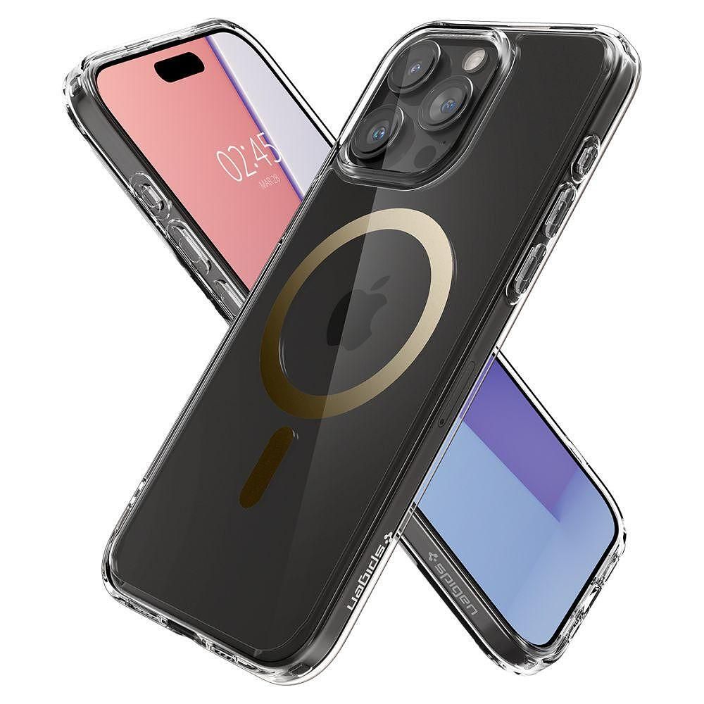 Калъф spigen ultra hybrid mag magsafe за iphone 15 pro max gold