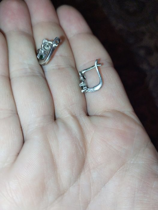 Серьги серебряные детские
