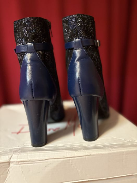 Ghete piele bleumarin mas 34