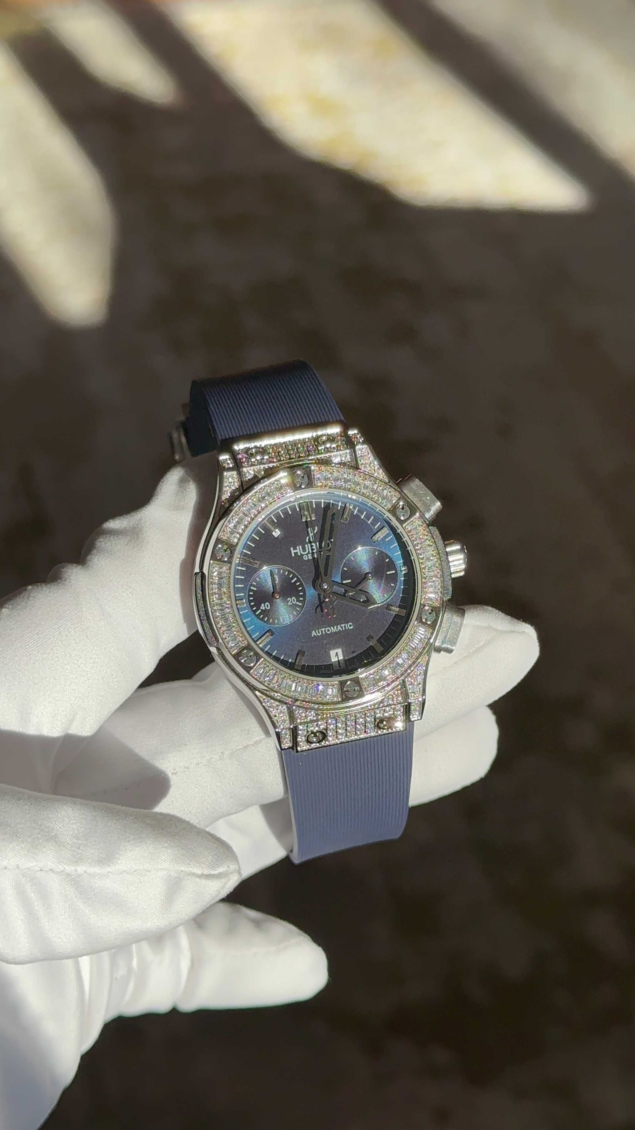 H3bl3t Fusion Chrono 38 MM Baterie Blue Navi Curea Silicon