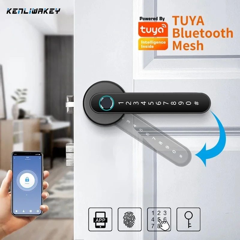 Умный биометрический дверной замок Bluetooth Tuya Smart, Smart lock