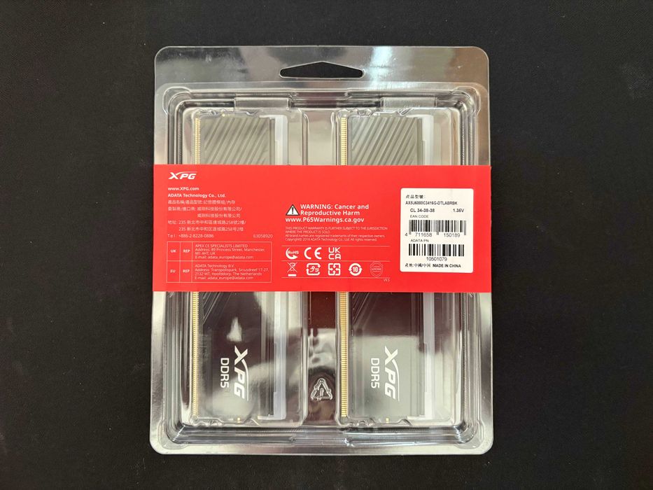 32GB (2x16GB) DDR5 6000MT/s, A-Data XPG Lancer Blade RGB