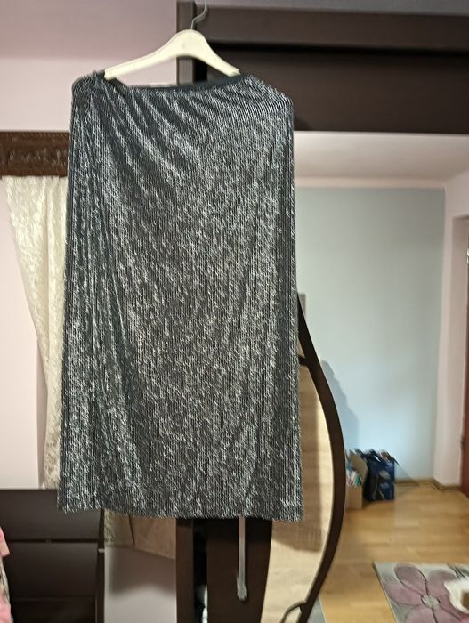 Fustă ocazie gri argintiu