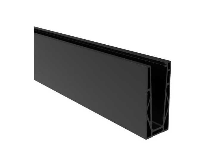 Profil Aluminiu Eloxat / Negru pentru Balustrada de Sticla + Fixare