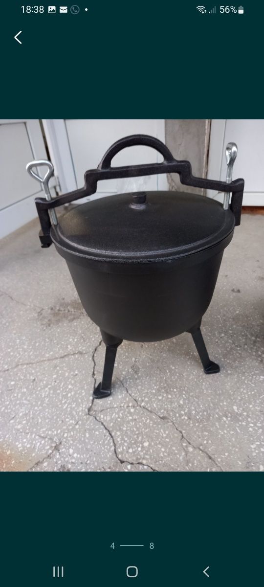 Ceaun fontă vânătoresc cu capac 7 L/ 10 L OFERTĂ  349 lei
