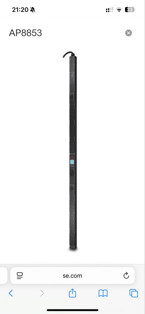 APC Rack PDU 2G AP8853