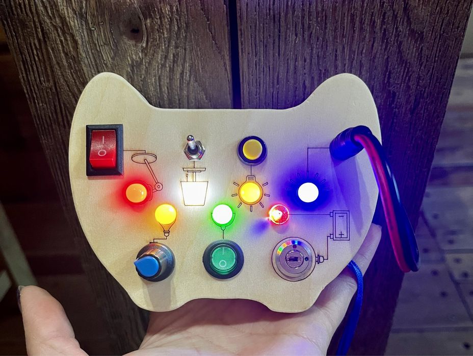 Placa senzoriala busy board Montessori