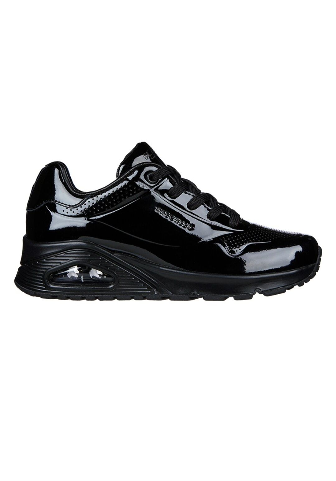 NOU! Skechers Pantofi sport de piele lacuita Uno Shiny One, Negru nr 3