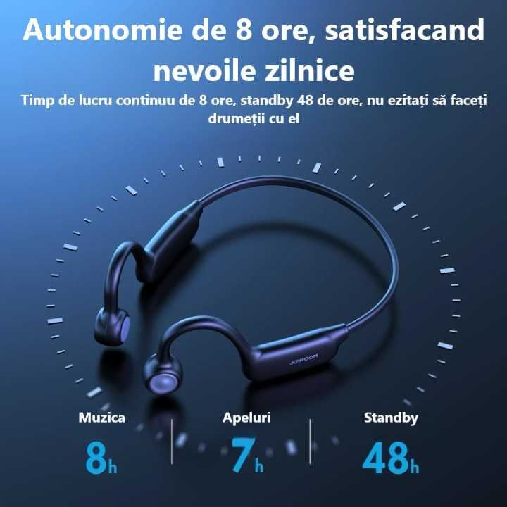 Casti Fara Fir Joyroom Bluetooth 5.1 Conductie de aer Autonomie 8 Ore