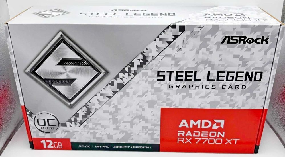 Чисто НОВА Radeon RX 7700 XT ASRock Steel Legend 12GB OC White