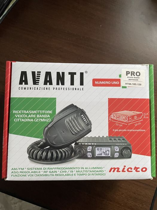 Vând statie radio cb Avanti Micro +Antena MEGAWAT