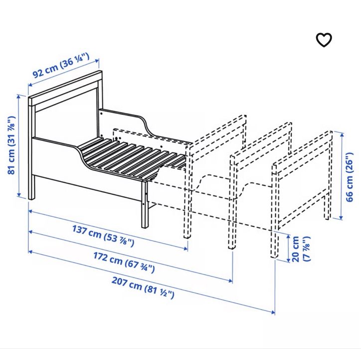 Pat reglabil pentru copii