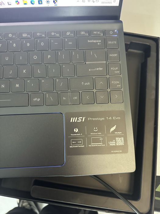 Laptop MSI Prestige 14 EVO i7-1185G7, 16GB, 1TB SSD, FHD