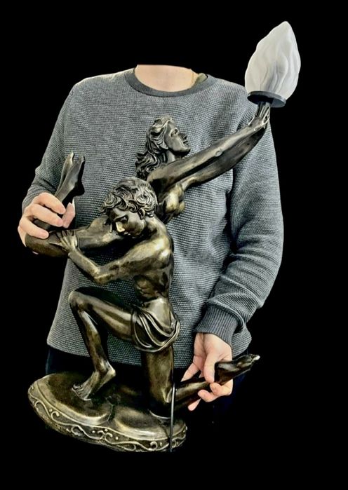 Statuieta lampa art deco 75 cm