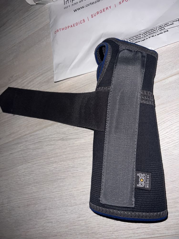 Orteza antebrat si incheietura (pumn) cu atela - stanga