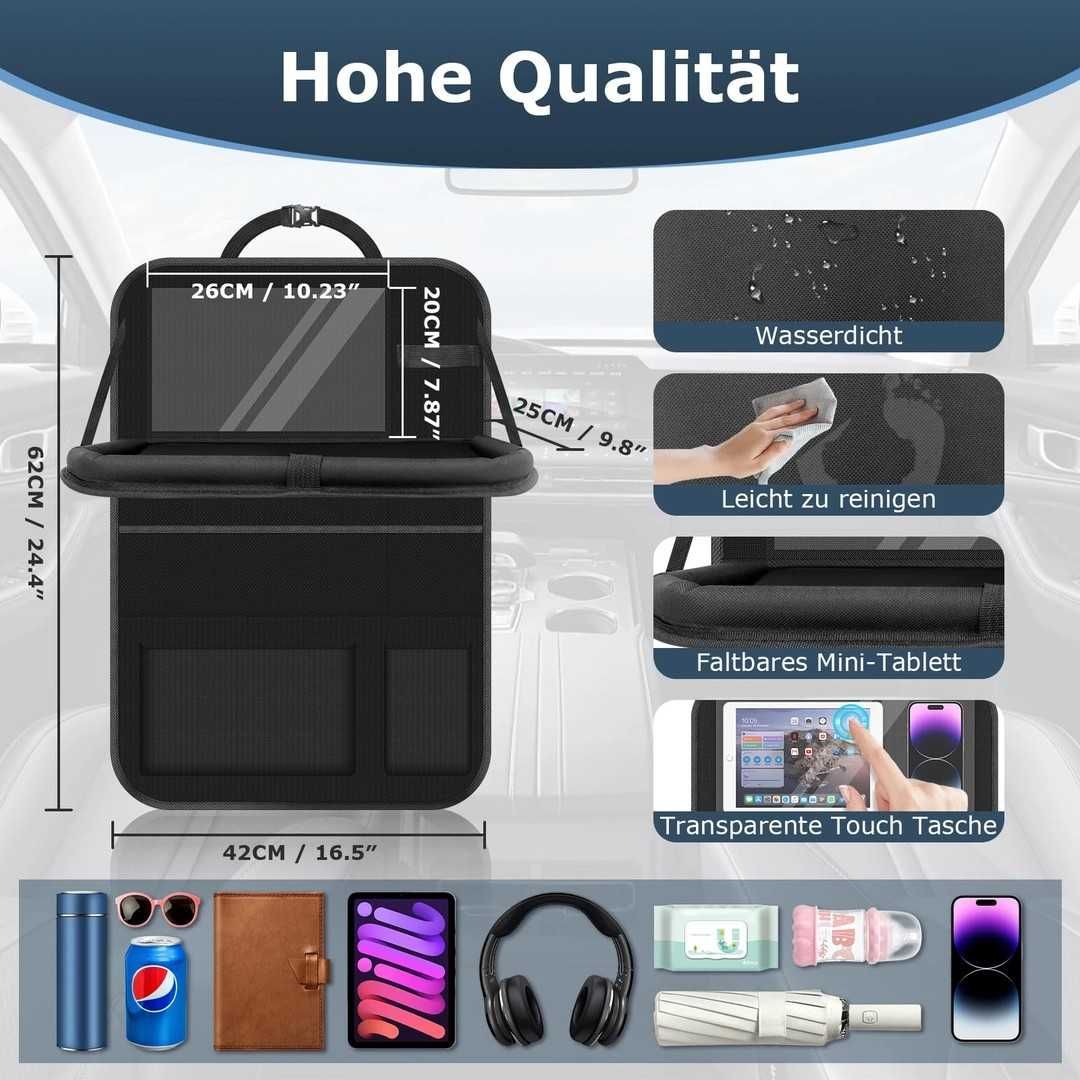 Organizator multifuncțional impermeabil pentru scaune spate