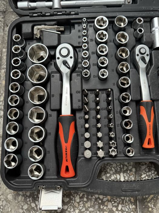 КОМПЛЕКТ инструменти 171 части "1/4"-3/8"-1/2" PREMIUM