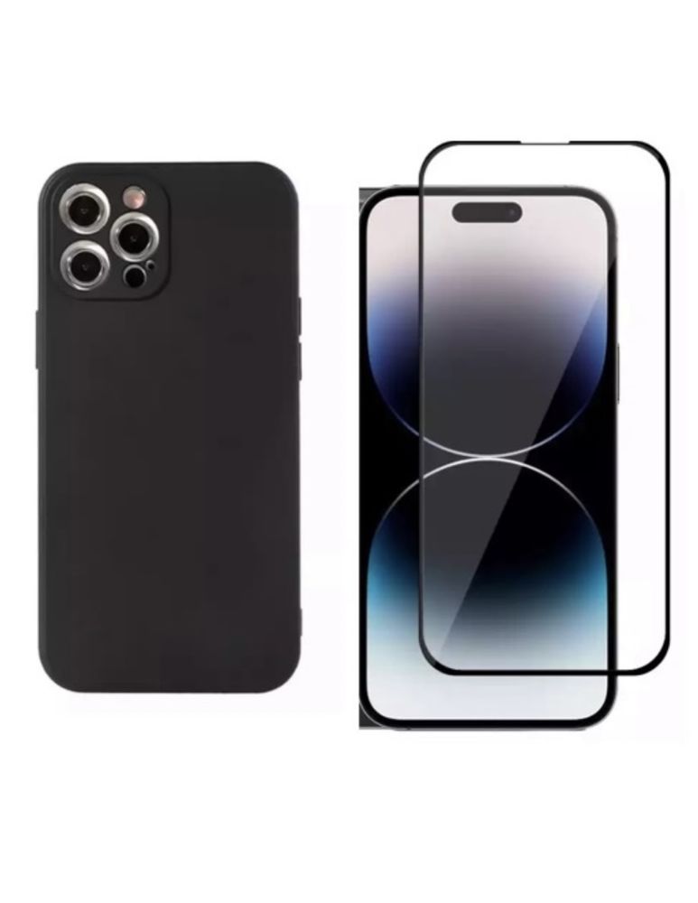 Iphone 14/15/16 PRO MAX PLUS Husa Secure Case Slim si Folie Sticla CB