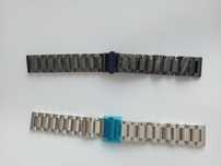 curea ceas metalica 18mm 18 zale pline argintie argintiu negru neagra